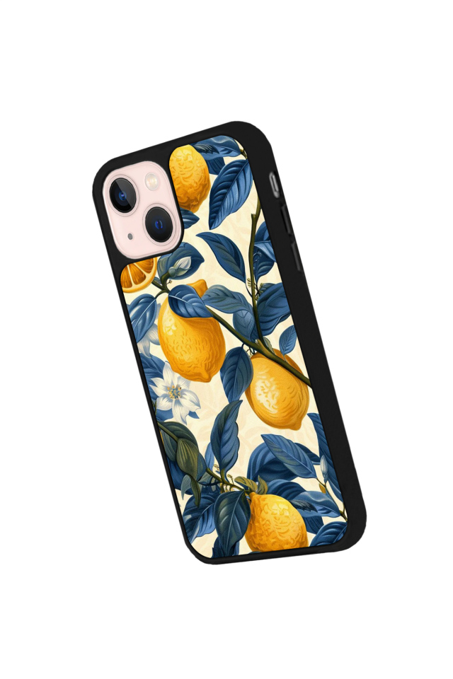 iPhone 13/14 Uyumlu Limon Tasarımlı Glossy Premium Kılıf