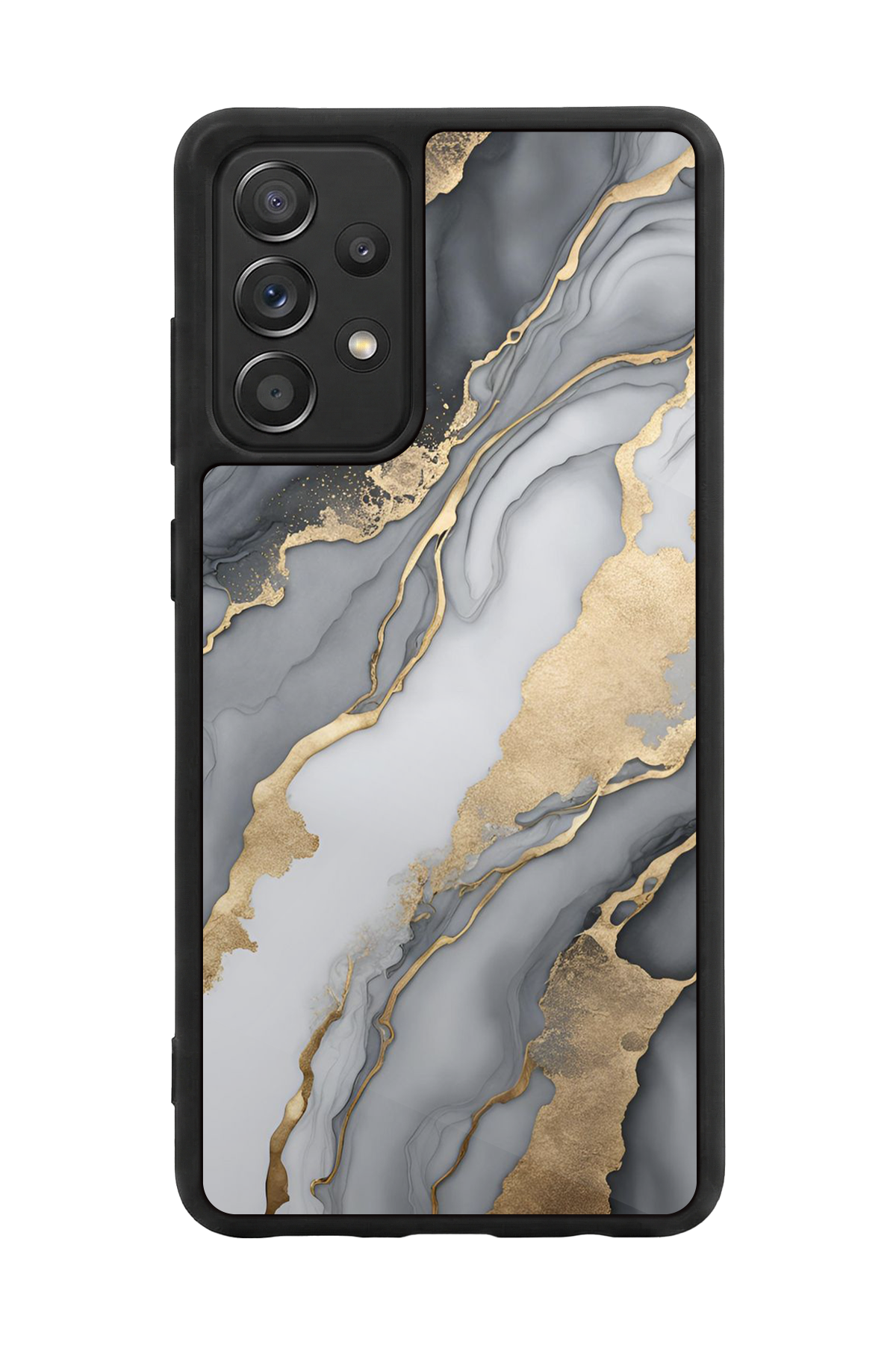 Samsung Galaxy A72 Uyumlu Mermer Marble Tasarımlı Glossy Premium Kılıf