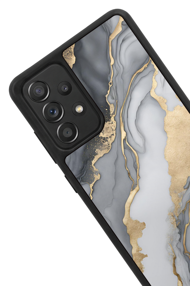 Samsung Galaxy A72 Uyumlu Mermer Marble Tasarımlı Glossy Premium Kılıf