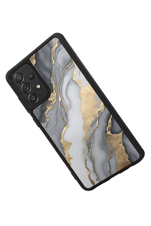 Samsung Galaxy A72 Uyumlu Mermer Marble Tasarımlı Glossy Premium Kılıf
