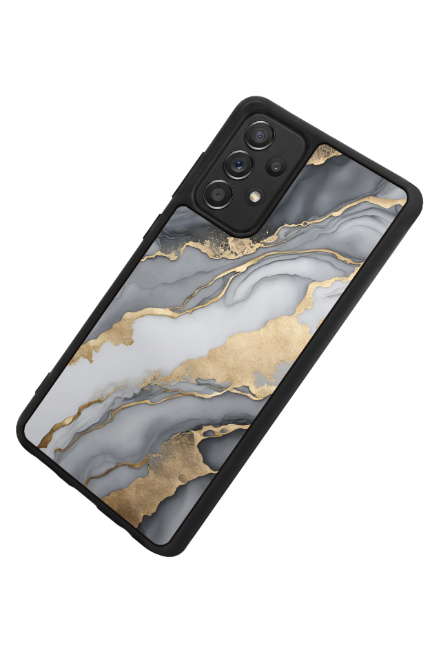 Samsung Galaxy A72 Uyumlu Mermer Marble Tasarımlı Glossy Premium Kılıf