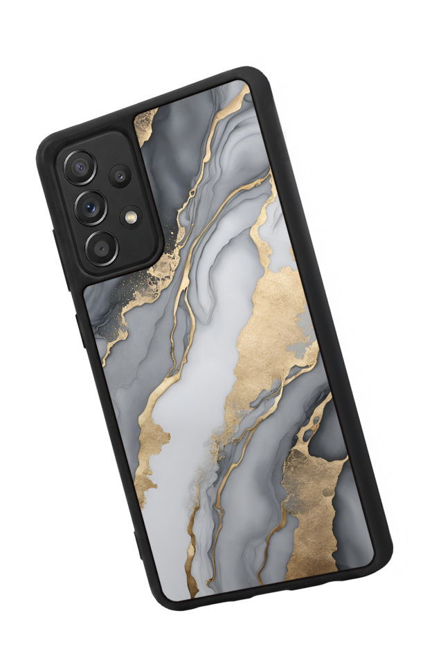 Samsung Galaxy A72 Uyumlu Mermer Marble Tasarımlı Glossy Premium Kılıf
