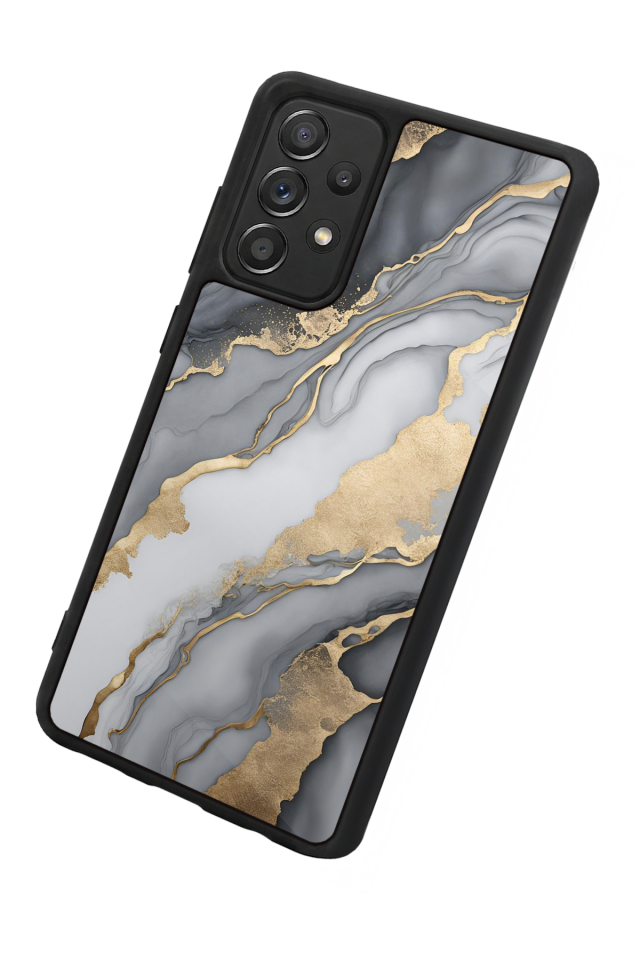 Samsung Galaxy A72 Uyumlu Mermer Marble Tasarımlı Glossy Premium Kılıf