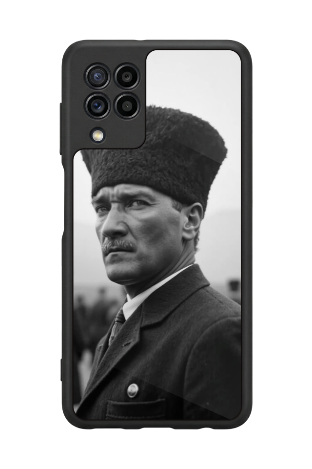 Samsung Galaxy M32 Uyumlu Mustafa Kemal Ataturk Tasarımlı Glossy Premium Kılıf