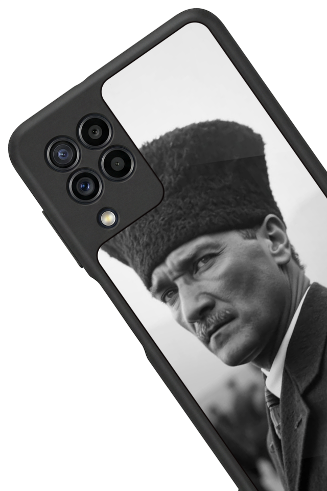 Samsung Galaxy M32 Uyumlu Mustafa Kemal Ataturk Tasarımlı Glossy Premium Kılıf