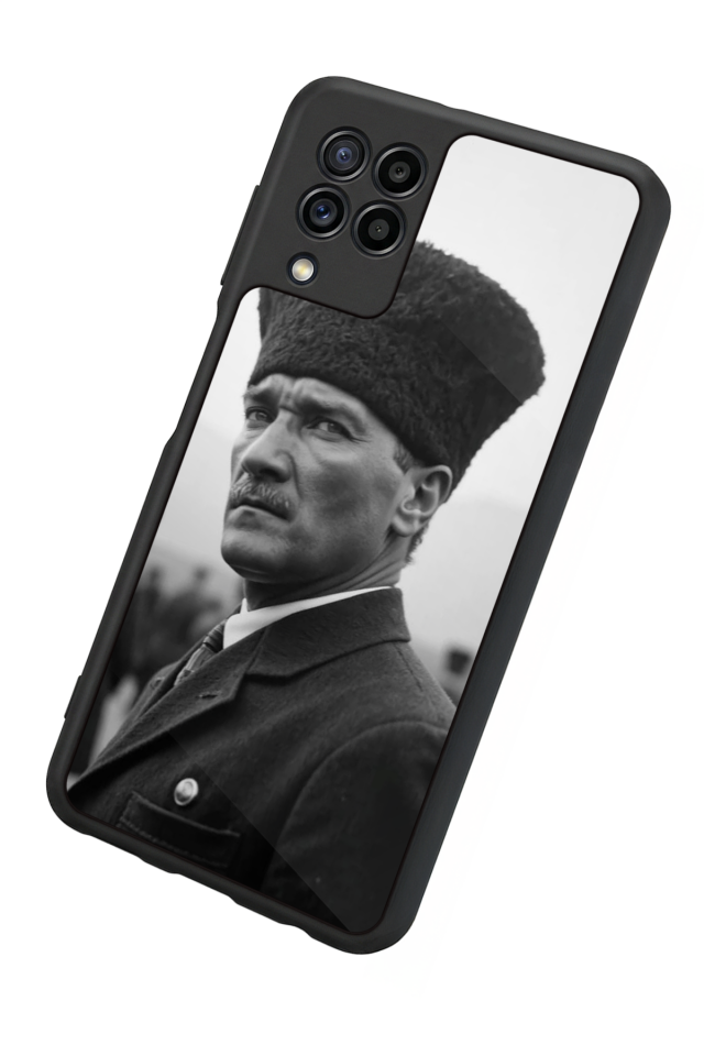 Samsung Galaxy M32 Uyumlu Mustafa Kemal Ataturk Tasarımlı Glossy Premium Kılıf