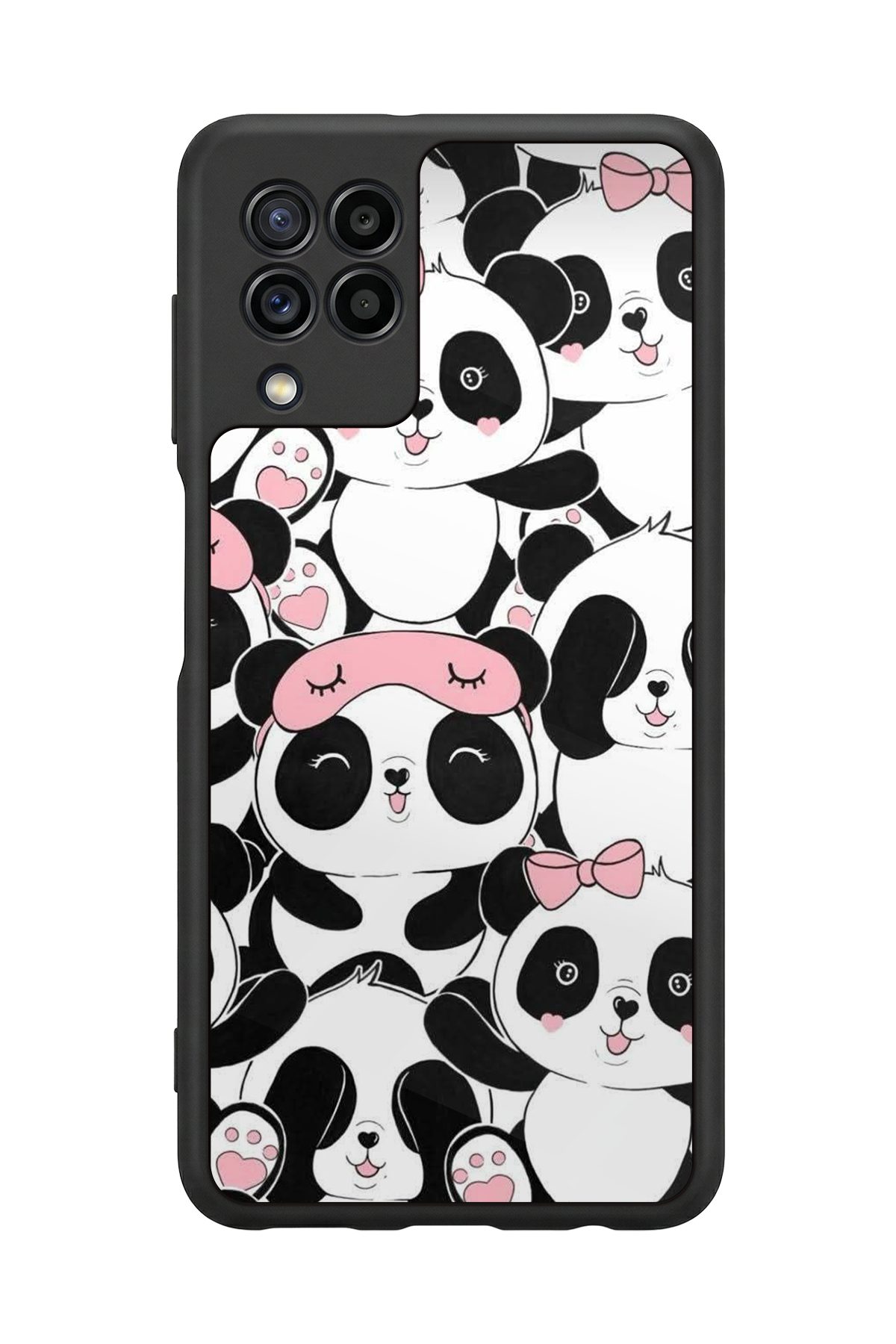 Samsung Galaxy M22 Uyumlu Panda Tasarımlı Glossy Premium Kılıf