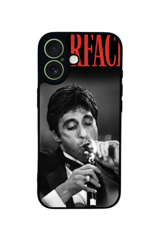 iPhone 17 Uyumlu Scarface Tasarımlı Glossy Premium Kılıf