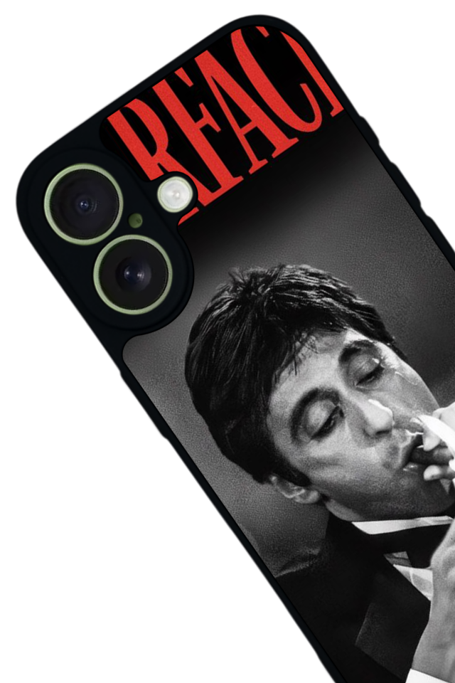 iPhone 17 Uyumlu Scarface Tasarımlı Glossy Premium Kılıf