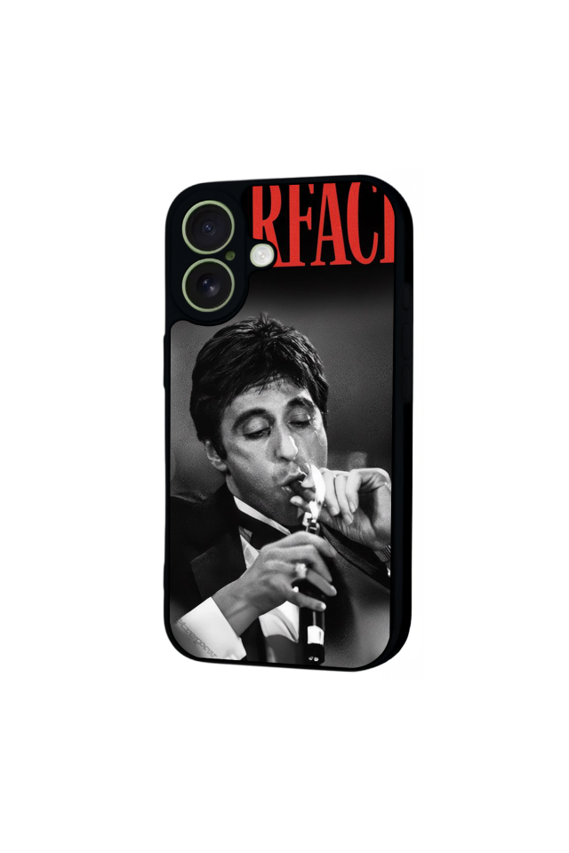 iPhone 17 Uyumlu Scarface Tasarımlı Glossy Premium Kılıf