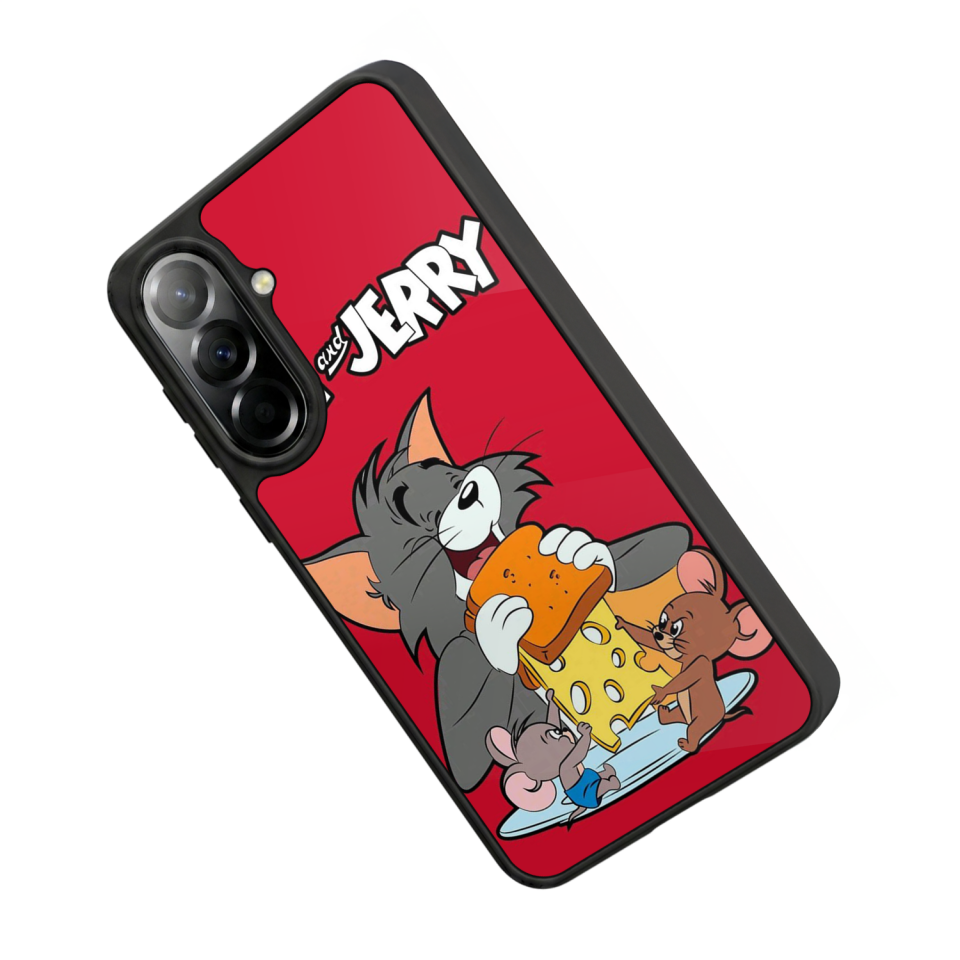 Samsung Galaxy A57 Uyumlu Tom And Jerry Tasarımlı Glossy Premium Kılıf