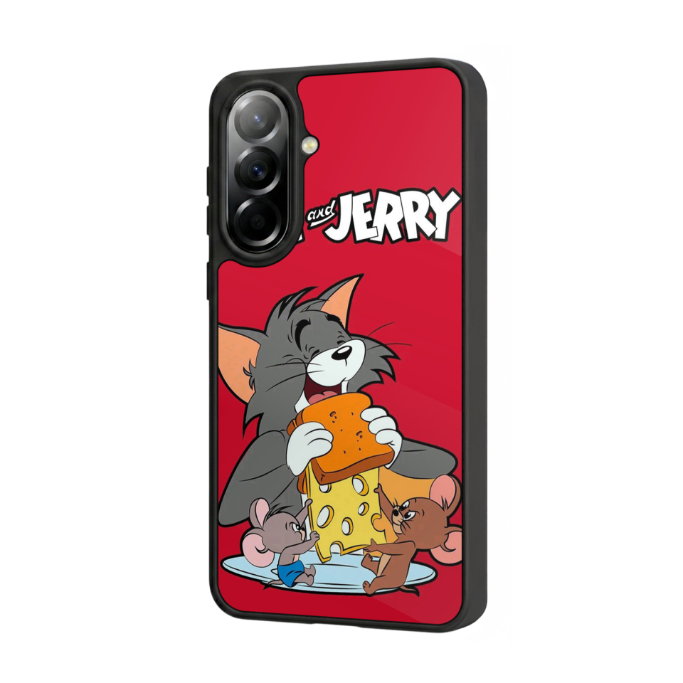 Samsung Galaxy A57 Uyumlu Tom And Jerry Tasarımlı Glossy Premium Kılıf