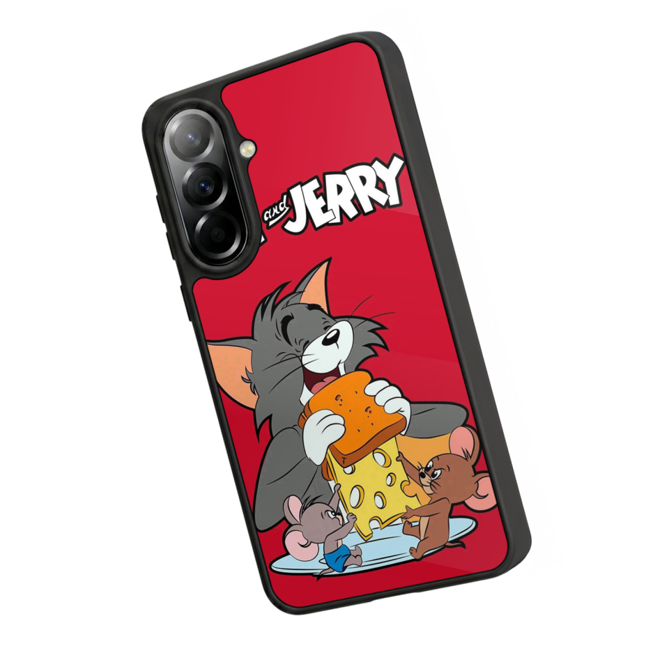 Samsung Galaxy A57 Uyumlu Tom And Jerry Tasarımlı Glossy Premium Kılıf