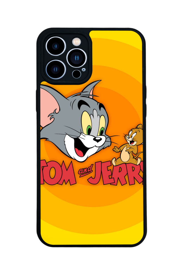 iPhone 12 Pro Max Uyumlu Tom And Jerry Tasarımlı Glossy Premium Kılıf