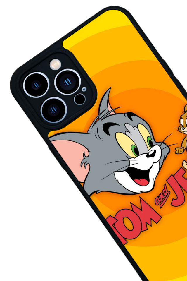 iPhone 12 Pro Max Uyumlu Tom And Jerry Tasarımlı Glossy Premium Kılıf