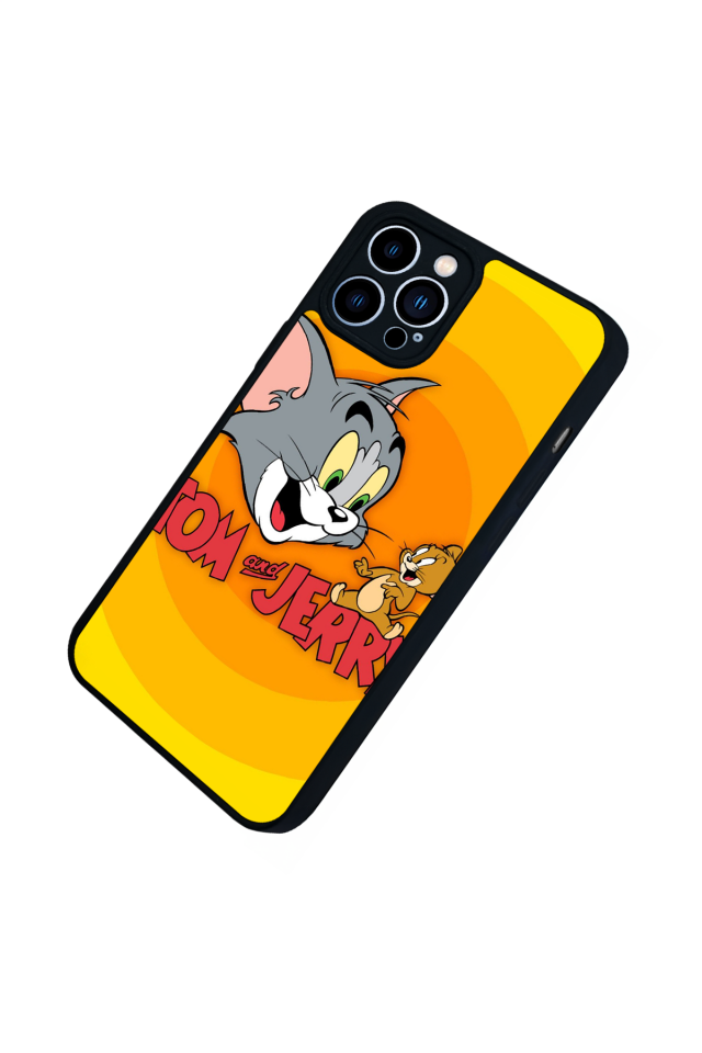 iPhone 12 Pro Max Uyumlu Tom And Jerry Tasarımlı Glossy Premium Kılıf