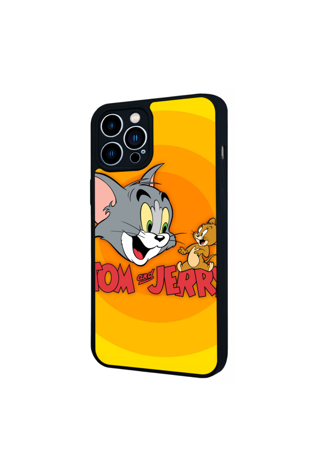 iPhone 12 Pro Max Uyumlu Tom And Jerry Tasarımlı Glossy Premium Kılıf