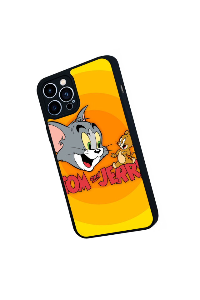 iPhone 12 Pro Max Uyumlu Tom And Jerry Tasarımlı Glossy Premium Kılıf
