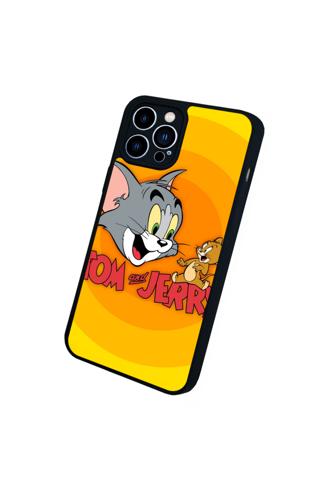iPhone 12 Pro Max Uyumlu Tom And Jerry Tasarımlı Glossy Premium Kılıf