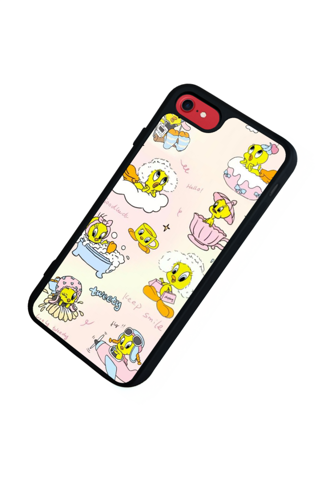 iPhone 8 Uyumlu Tweety Tasarımlı Glossy Premium Kılıf