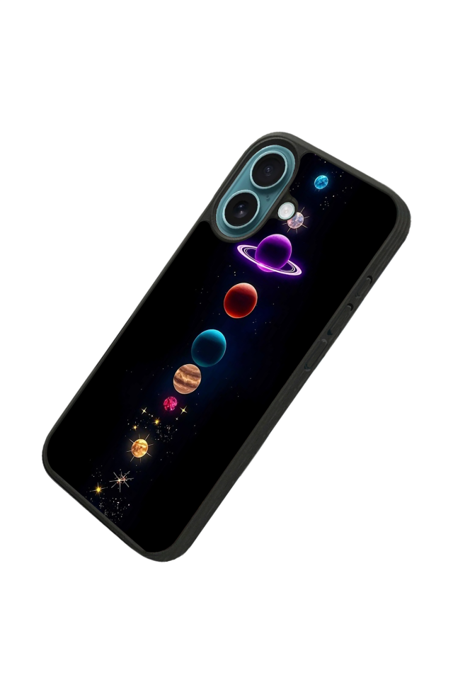 iPhone 16 Plus Uyumlu Uzay Tasarımlı Glossy Premium Kılıf