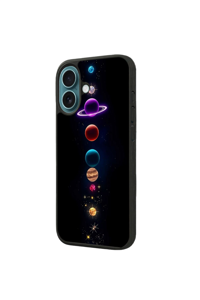 iPhone 16 Plus Uyumlu Uzay Tasarımlı Glossy Premium Kılıf