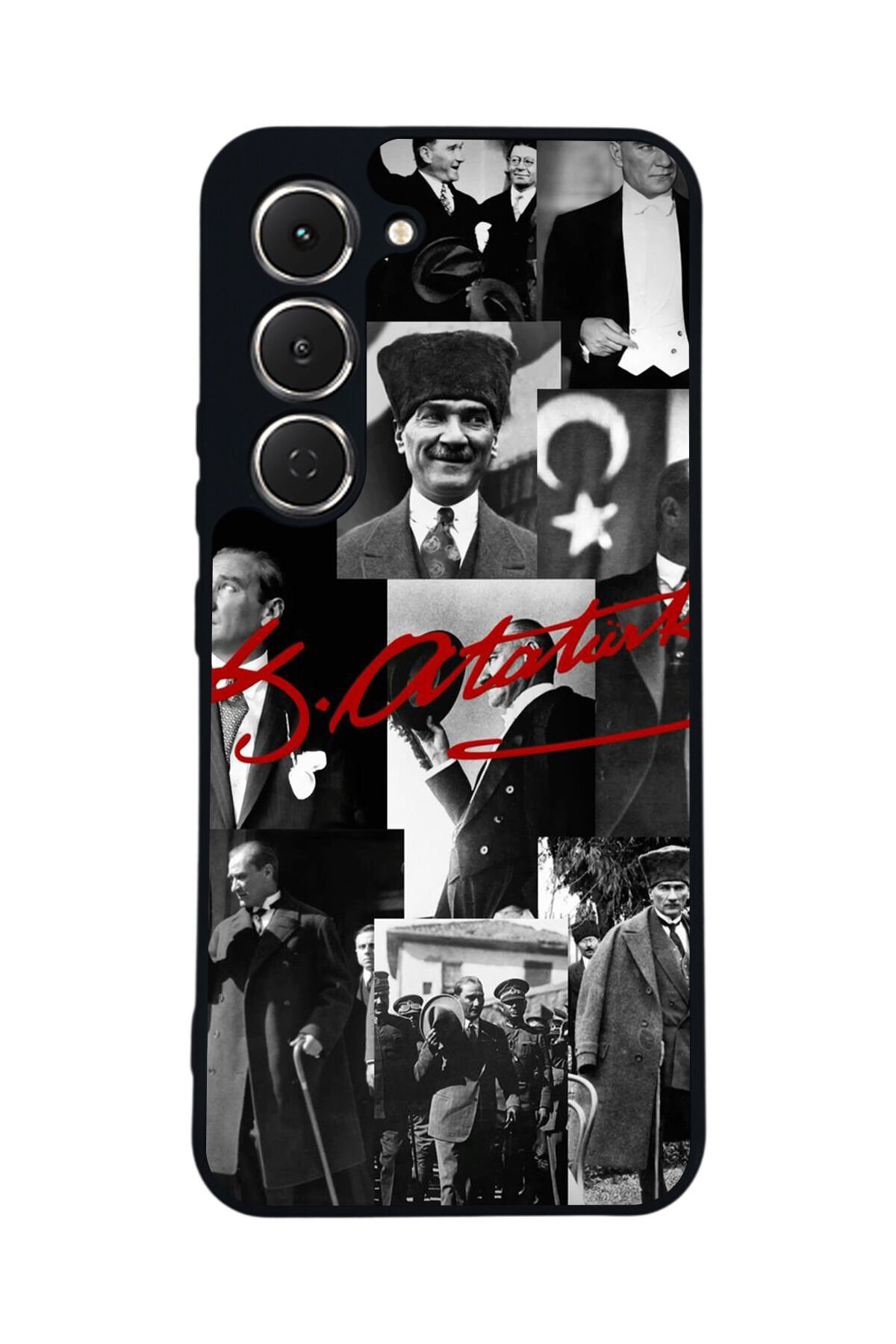 Tecno Spark 40 Pro Uyumlu Mustafa Kemal Ataturk Tasarımlı Glossy Premium Kılıf