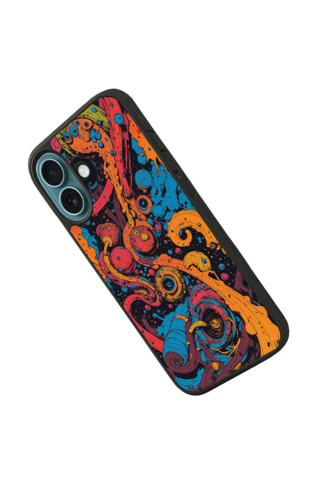 iPhone 16 Uyumlu Abstract Tasarımlı Glossy Premium Kılıf