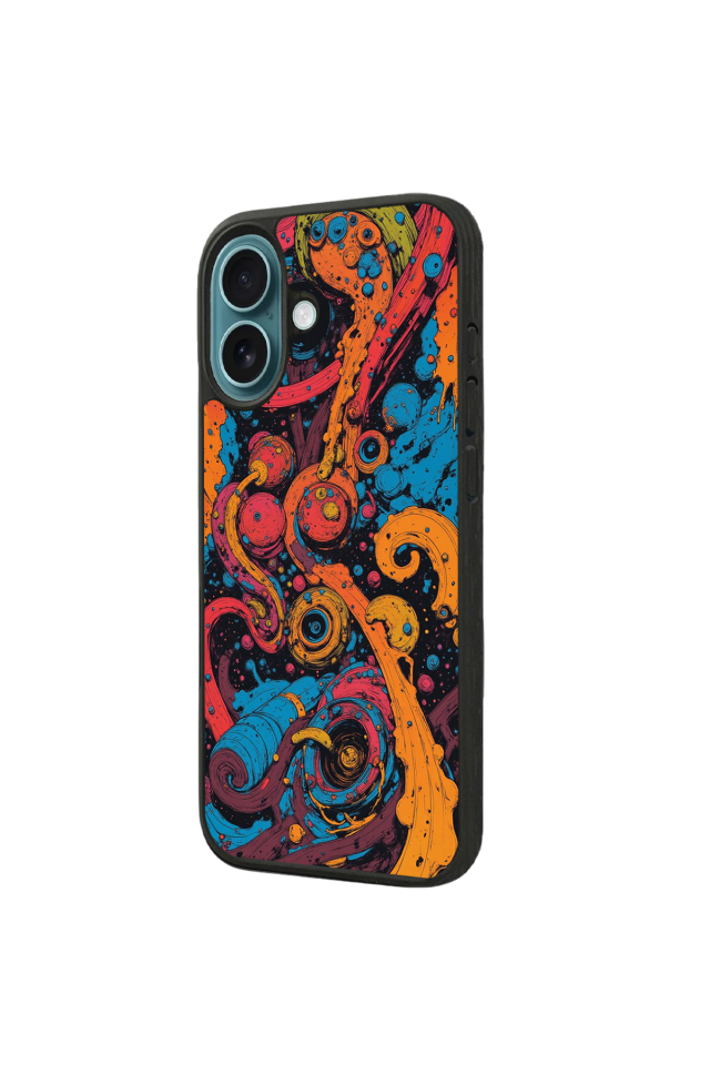 iPhone 16 Uyumlu Abstract Tasarımlı Glossy Premium Kılıf
