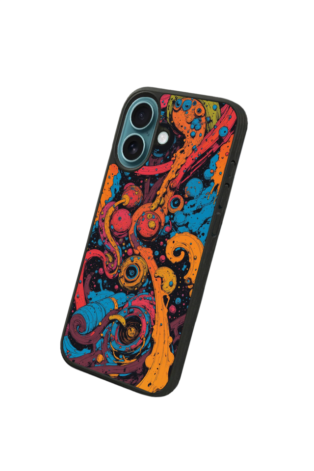 iPhone 16 Uyumlu Abstract Tasarımlı Glossy Premium Kılıf
