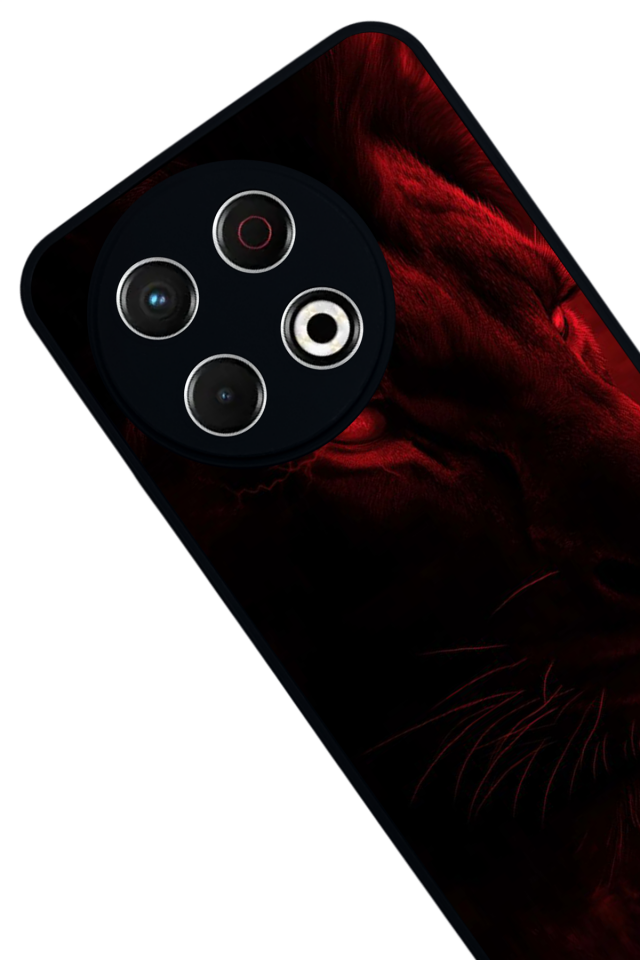 Tecno Spark 30 Pro Uyumlu Aslan Tasarımlı Glossy Premium Kılıf