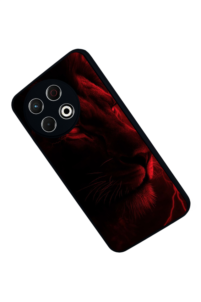 Tecno Spark 30 Pro Uyumlu Aslan Tasarımlı Glossy Premium Kılıf