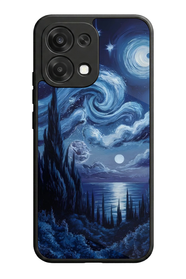Oppo A6 Pro Uyumlu Ay Tasarımlı Glossy Premium Kılıf