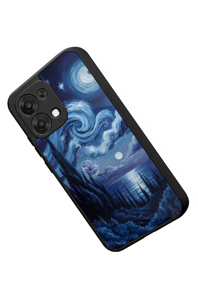 Oppo A6 Pro Uyumlu Ay Tasarımlı Glossy Premium Kılıf