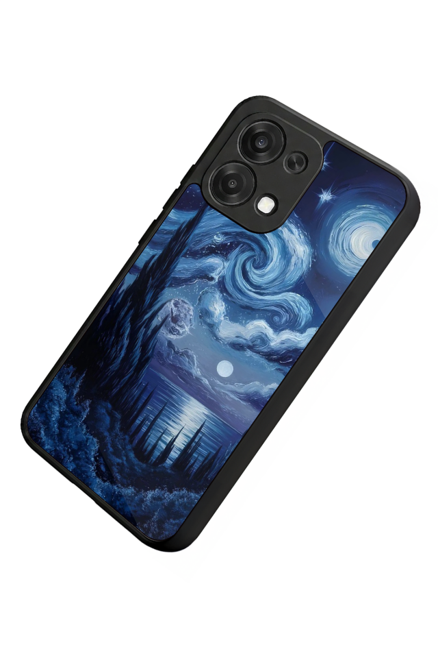 Oppo A6 Pro Uyumlu Ay Tasarımlı Glossy Premium Kılıf