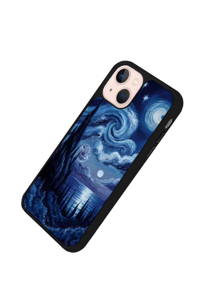 iPhone 13 Mini Uyumlu Ay Tasarımlı Glossy Premium Kılıf