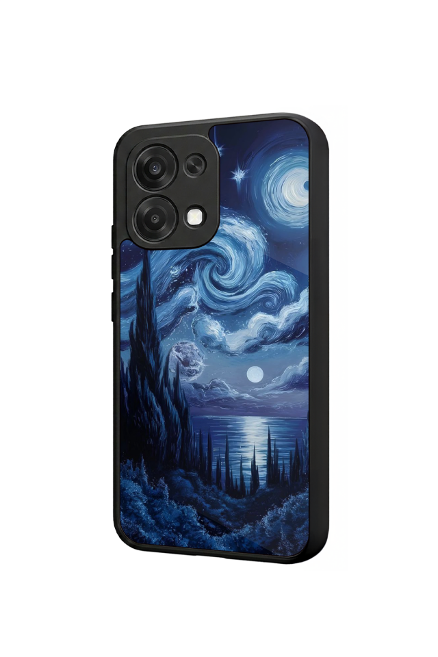 Oppo A6 Pro Uyumlu Ay Tasarımlı Glossy Premium Kılıf