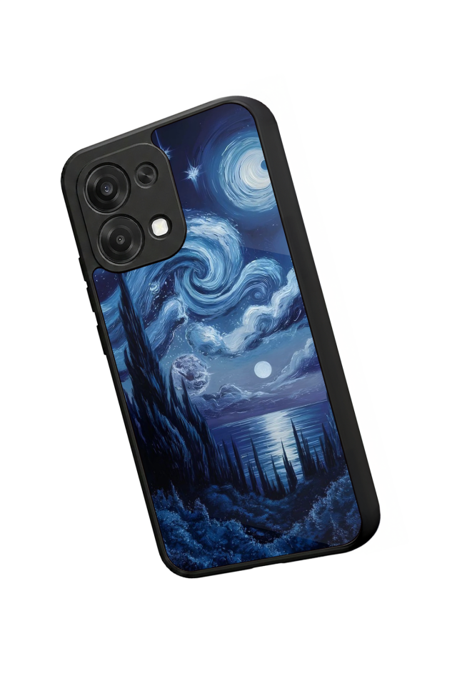 Oppo A6 Pro Uyumlu Ay Tasarımlı Glossy Premium Kılıf