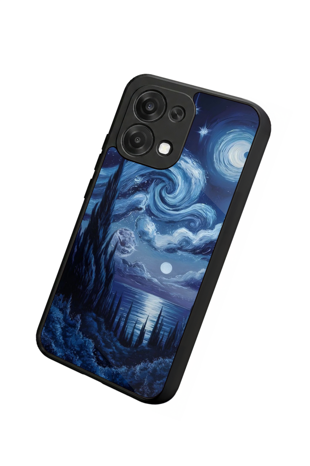 Oppo A6 Pro Uyumlu Ay Tasarımlı Glossy Premium Kılıf