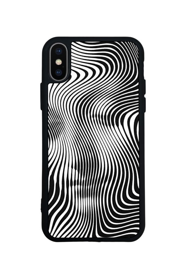 iPhone XS Max Uyumlu Çizgi Sanatı Tasarımlı Glossy Premium Kılıf