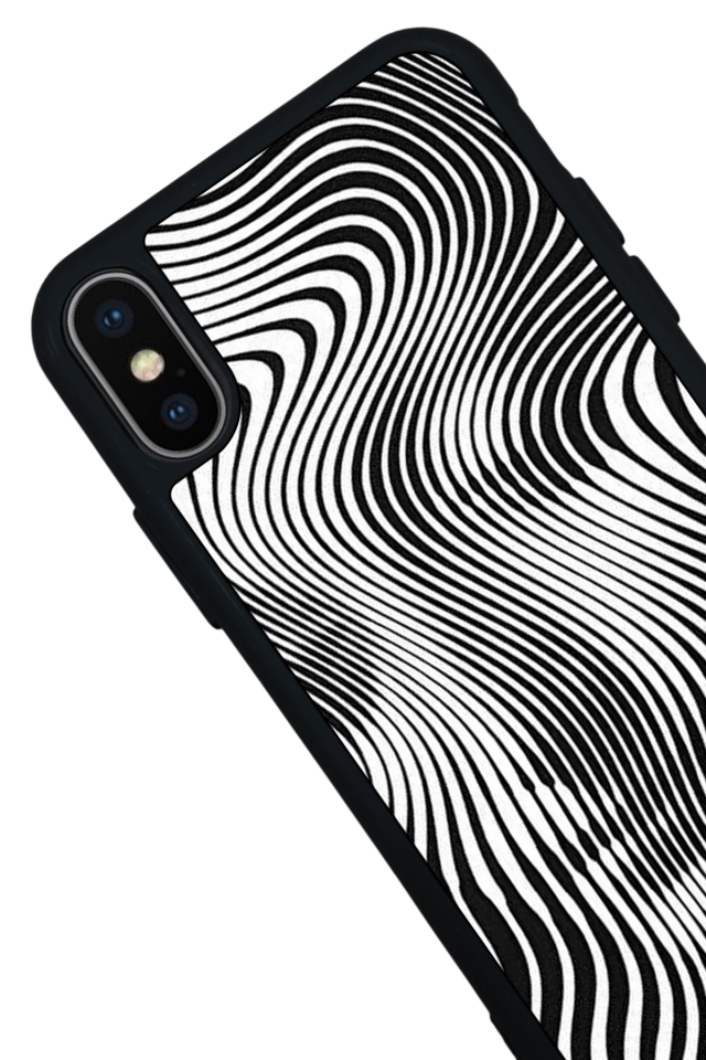 iPhone XS Max Uyumlu Çizgi Sanatı Tasarımlı Glossy Premium Kılıf
