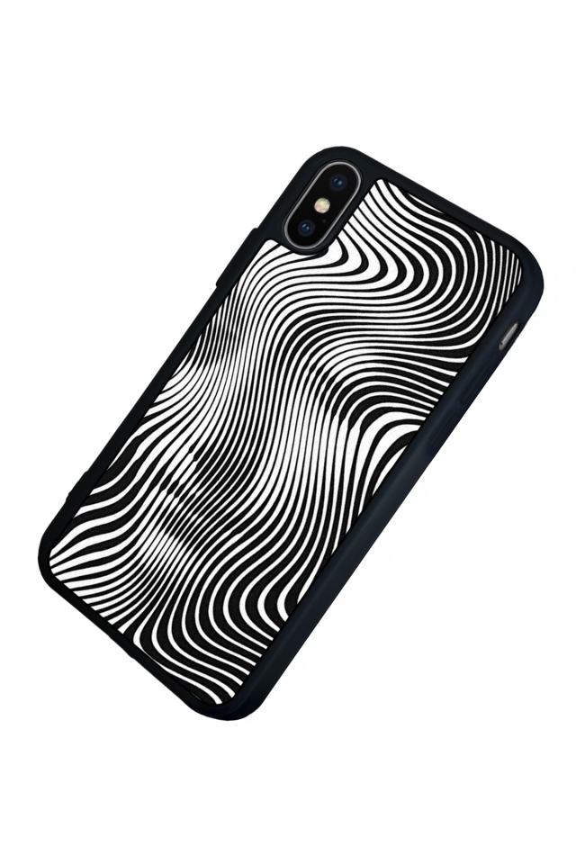 iPhone XS Max Uyumlu Çizgi Sanatı Tasarımlı Glossy Premium Kılıf