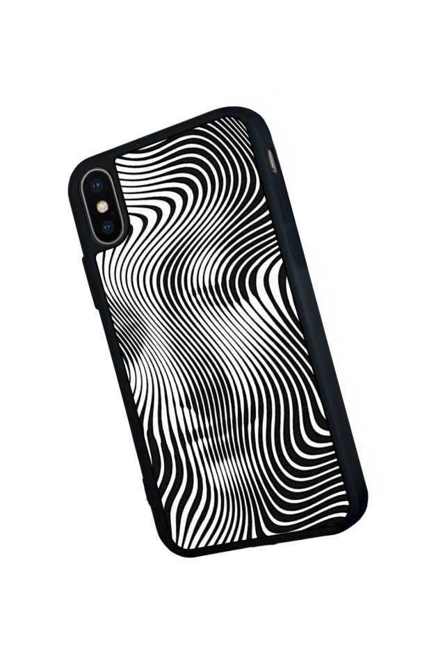 iPhone XS Max Uyumlu Çizgi Sanatı Tasarımlı Glossy Premium Kılıf