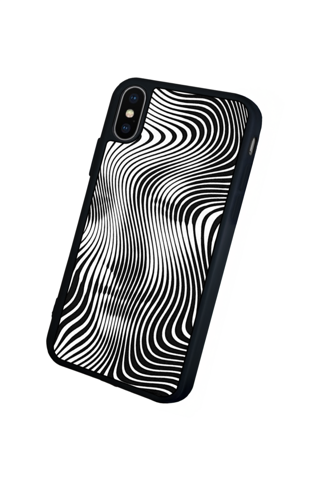 iPhone XS Max Uyumlu Çizgi Sanatı Tasarımlı Glossy Premium Kılıf