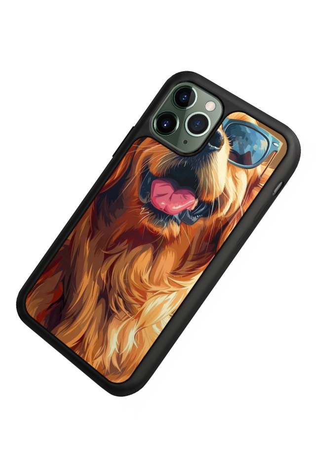 iPhone 11 Pro Max Uyumlu Golden Kopek Tasarımlı Glossy Premium Kılıf