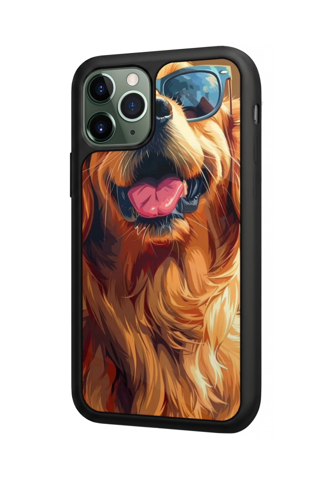 iPhone 11 Pro Max Uyumlu Golden Kopek Tasarımlı Glossy Premium Kılıf