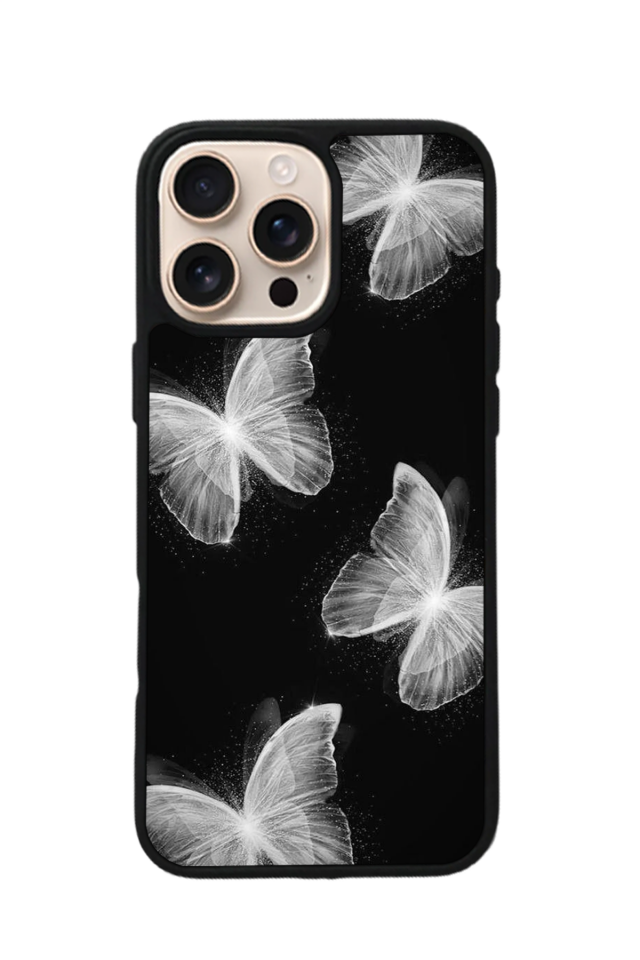 iPhone 15 Pro Max Uyumlu Kelebek Tasarımlı Glossy Premium Kılıf