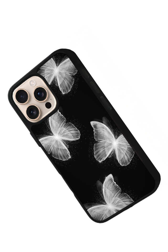 iPhone 15 Pro Max Uyumlu Kelebek Tasarımlı Glossy Premium Kılıf