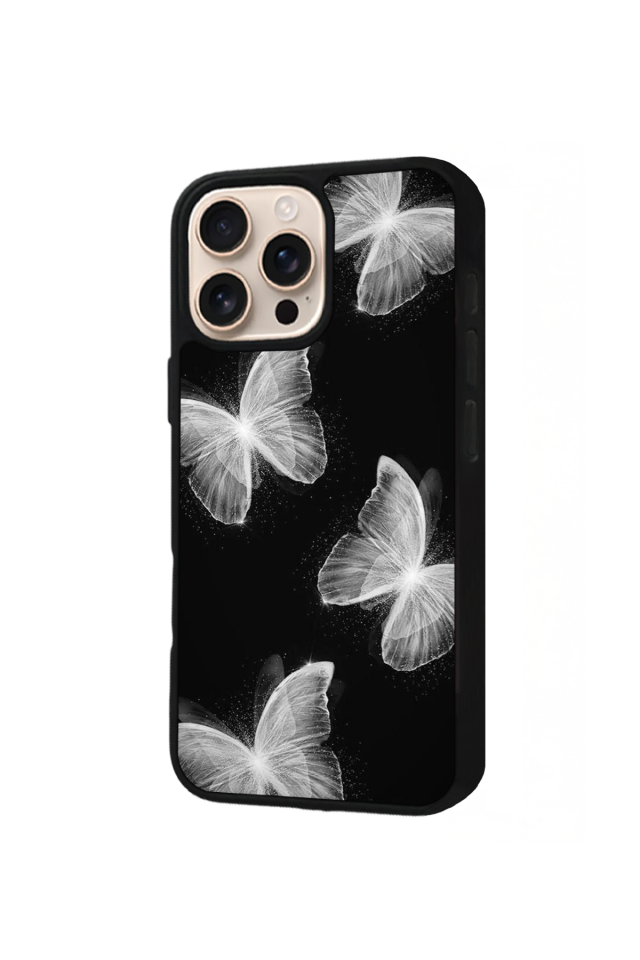 iPhone 15 Pro Max Uyumlu Kelebek Tasarımlı Glossy Premium Kılıf
