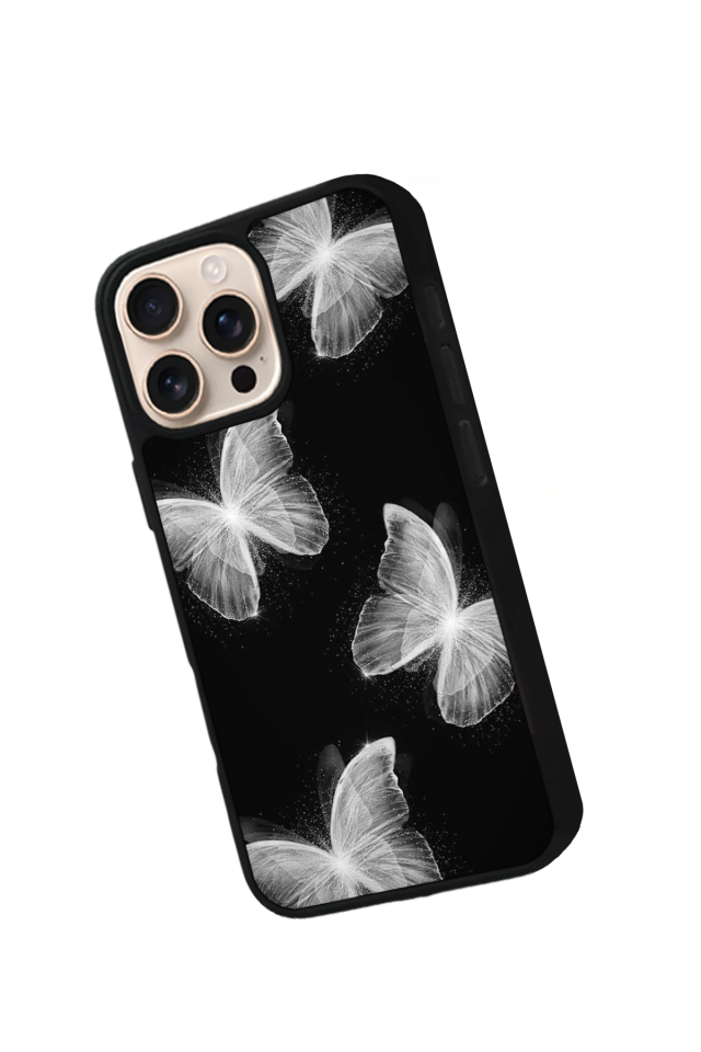 iPhone 15 Pro Max Uyumlu Kelebek Tasarımlı Glossy Premium Kılıf